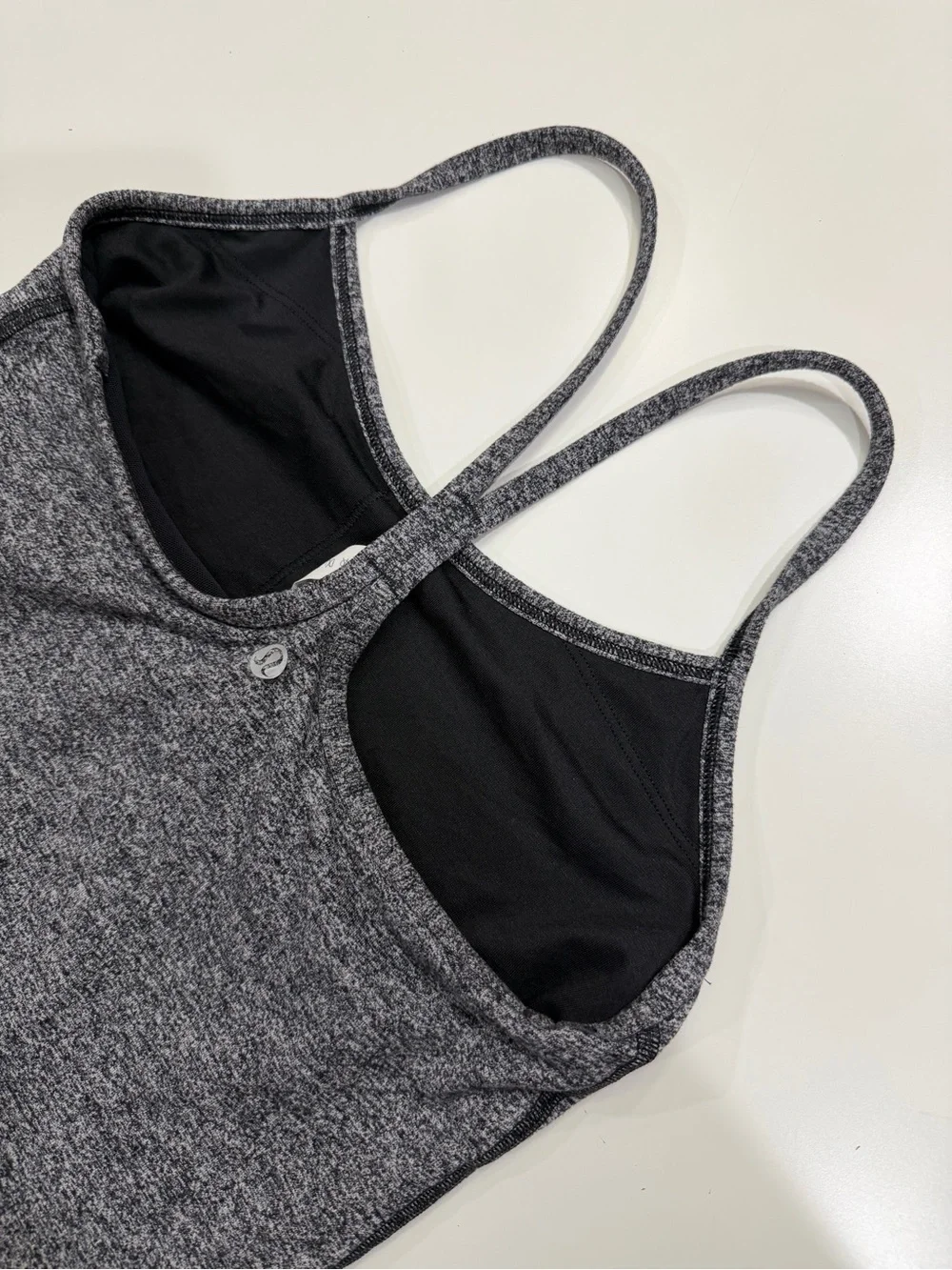 lululemon athletica Heathered Charcoal Gray Strappy Tank Top